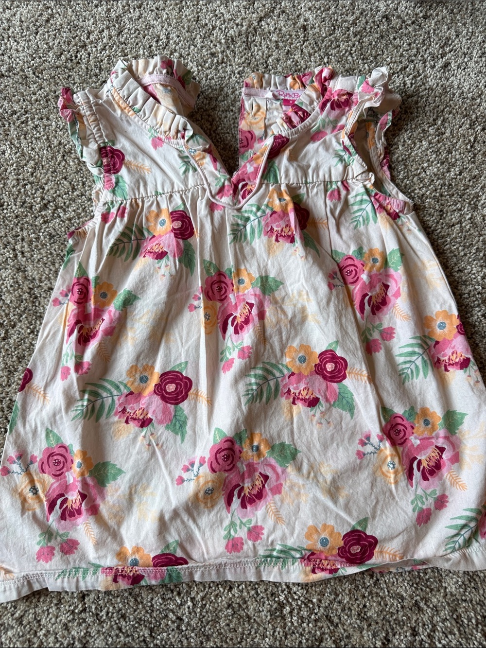 Girls rufflebutts floral top sz 8